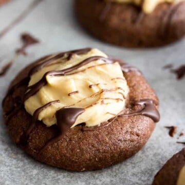 Chocolate Peanut Butter Thumbprint Cookies