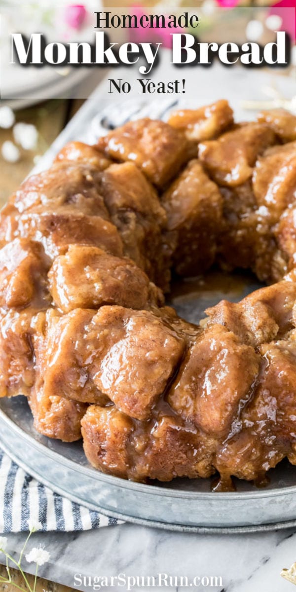 Monkey bread on silver platter