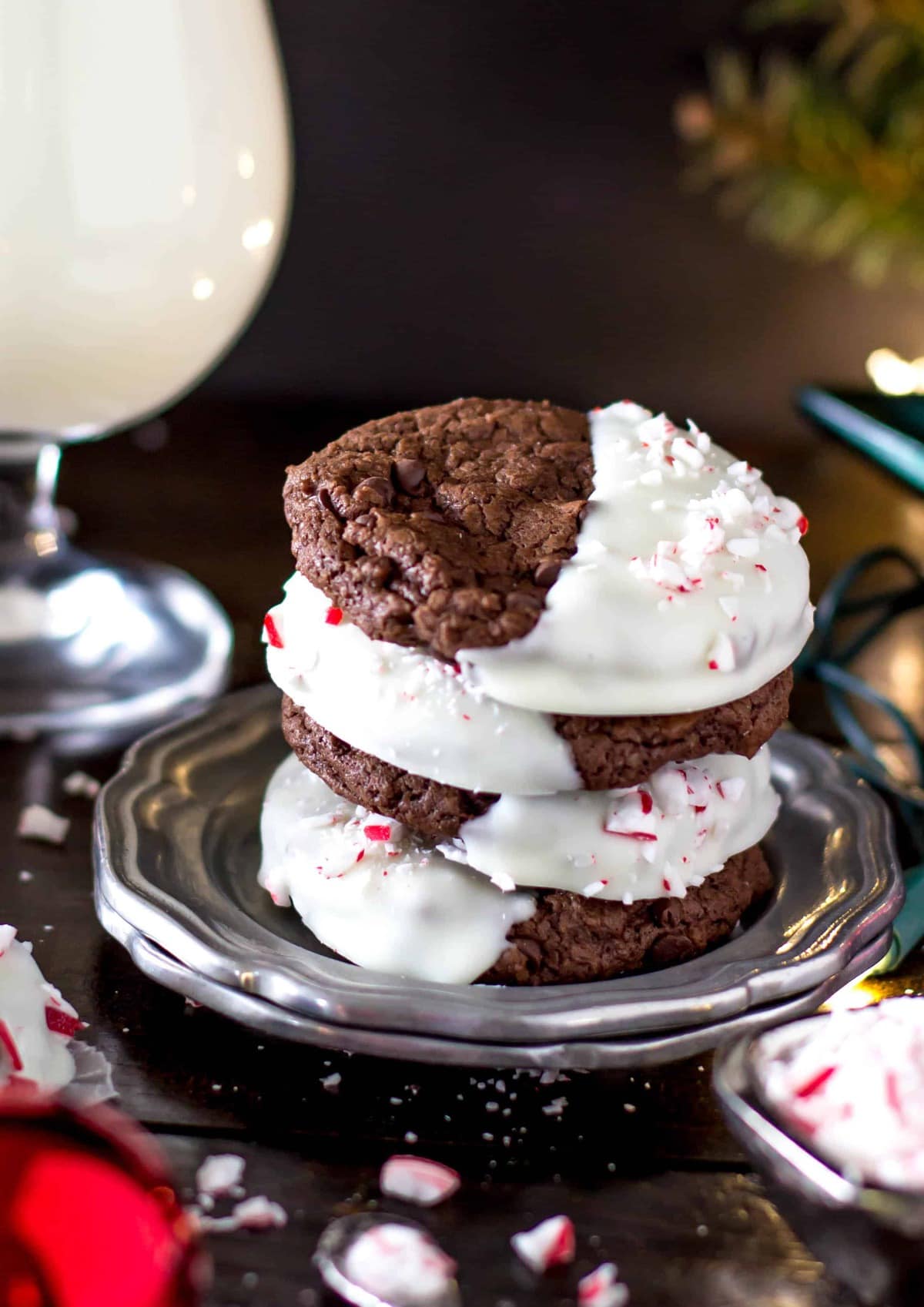peppermint bark cookies_christmas cookies-6