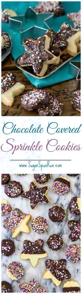 Chocolate covered shortbread cookies SugarSpunRun