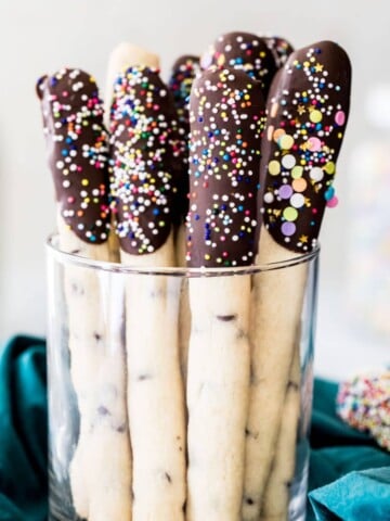 cookie sticks in glass jar
