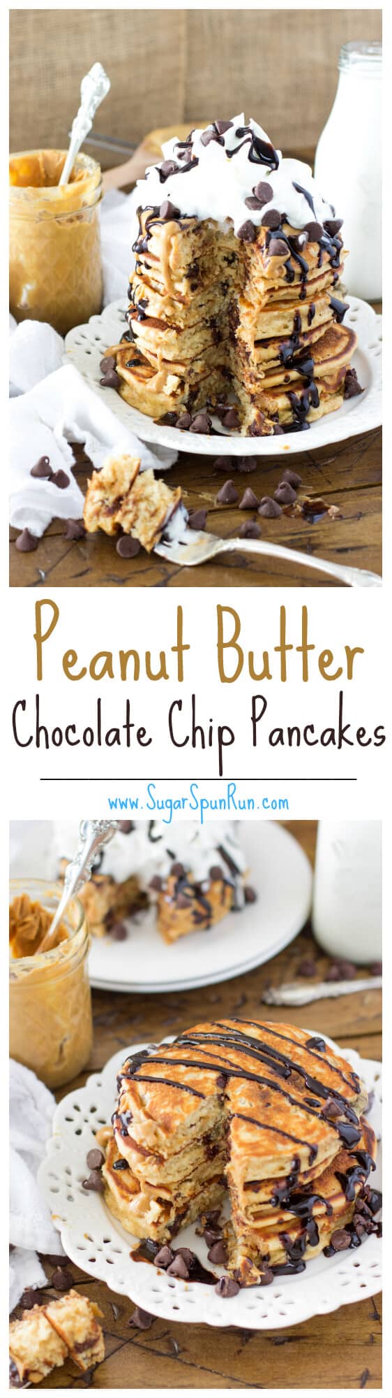 Peanut Butter Chocolate Chip Pancakes