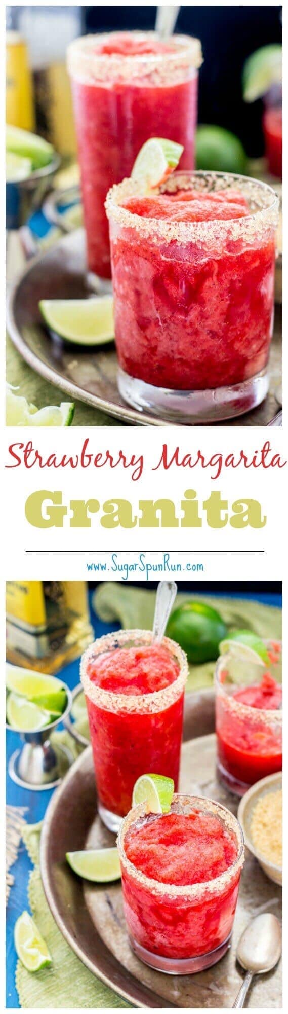 Strawberry Margarita Granitas -- it's like an adult snowball!