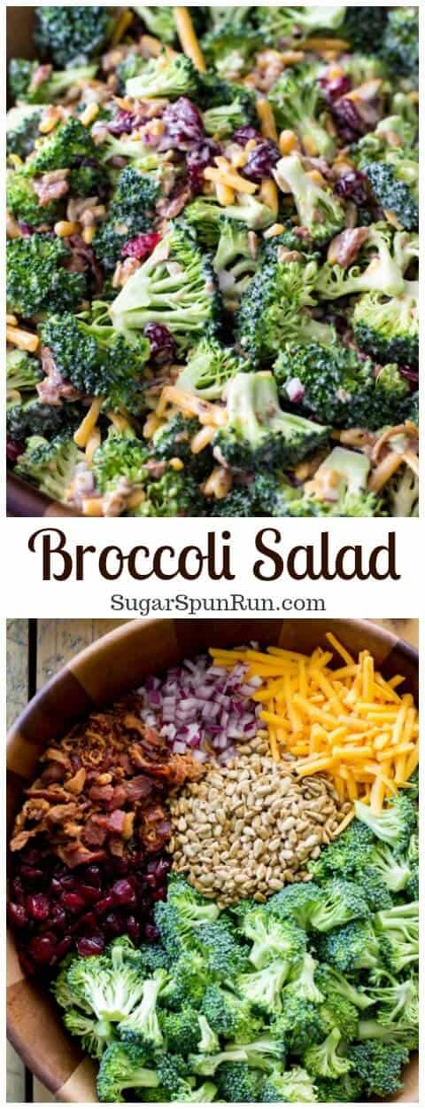 Broccoli salad with bacon and cheese