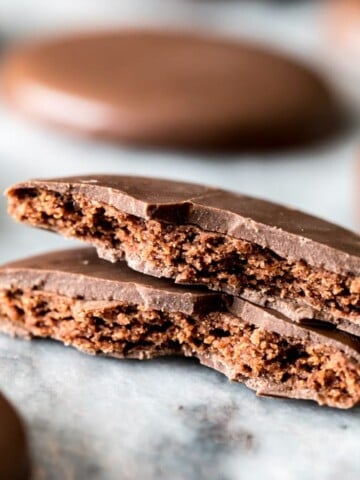 Cookies encased in chocolate shell