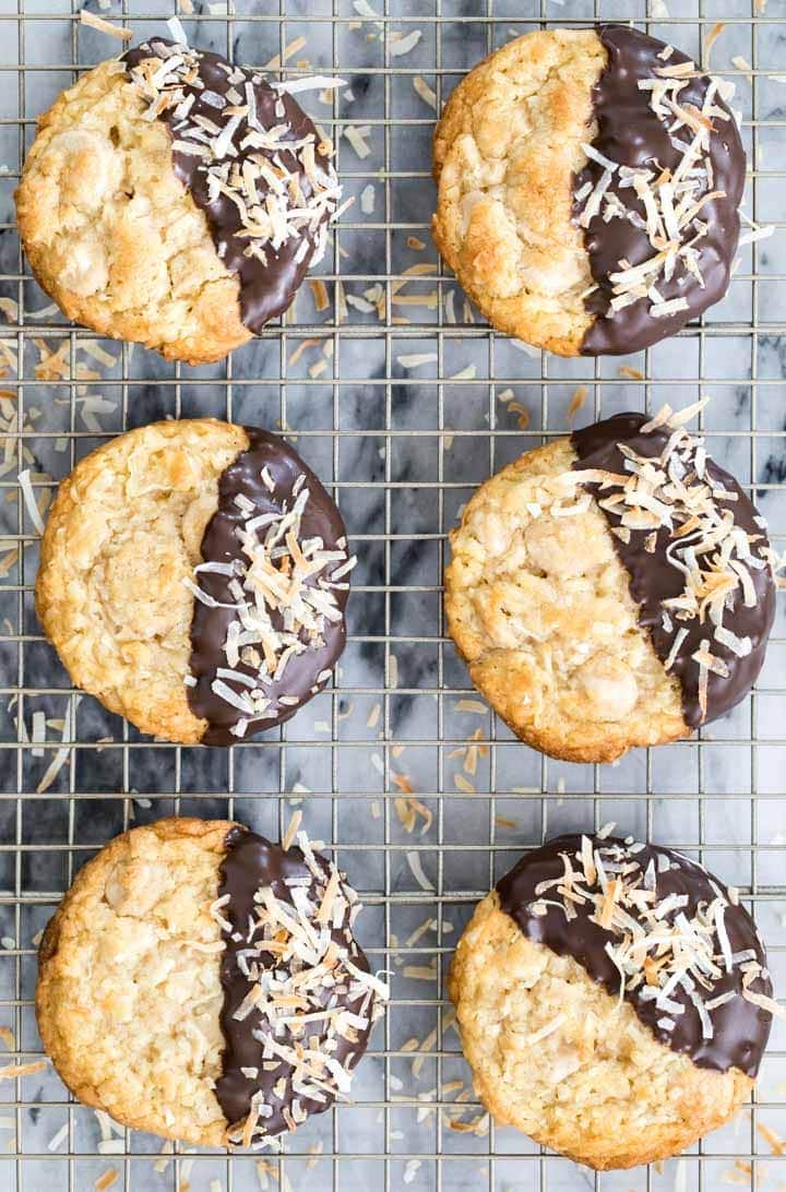 Coconut Cookies cooling on a rack