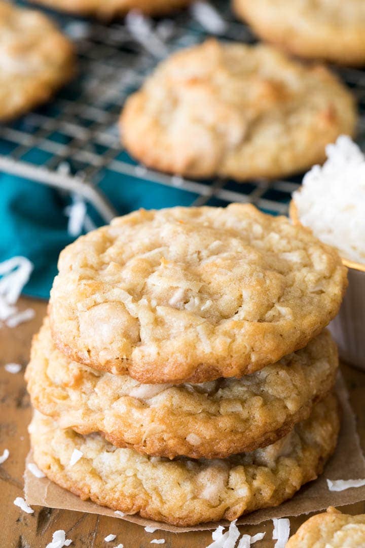 A stack of Coconut Cookies