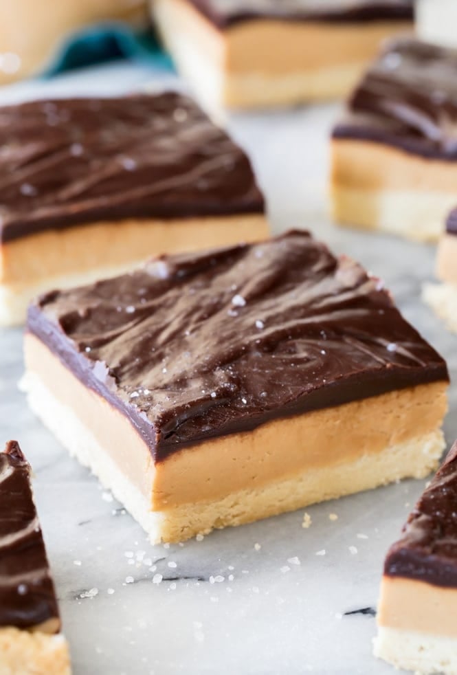 Peanut Butter Shortbread Slice