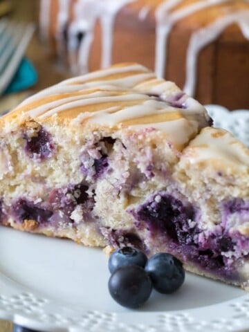 Blueberry cake slice