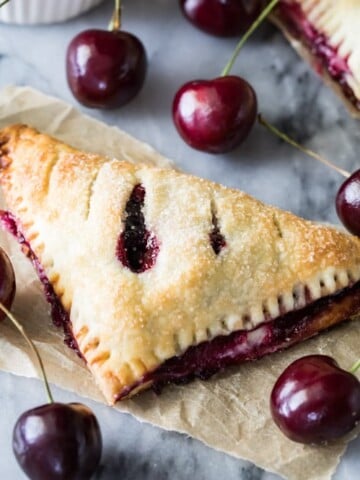 Cherry cheesecake turnover