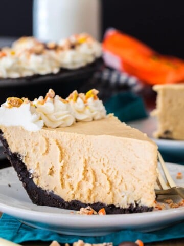 slice of pie on white plate