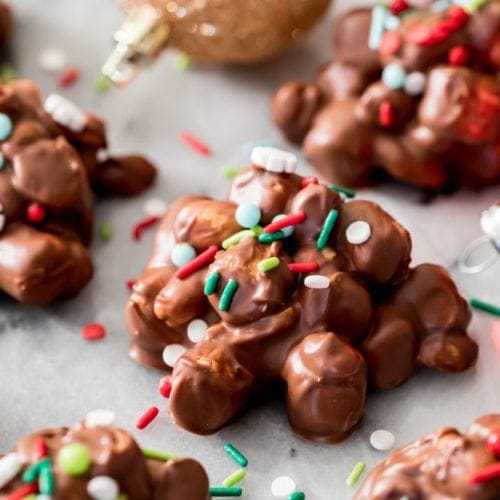 Crockpot Candy with sprinkles