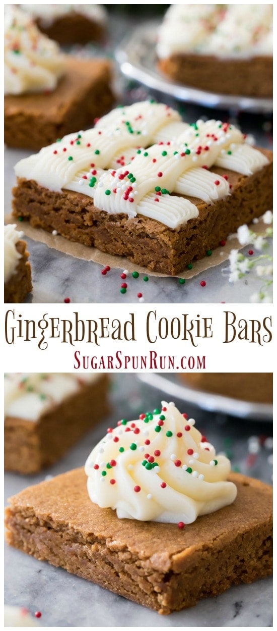 Gingerbread Cookie Bars