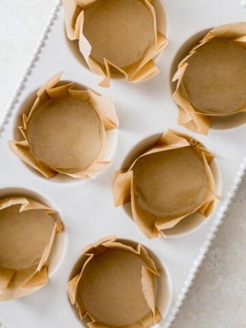 parchment paper liners in muffin tin