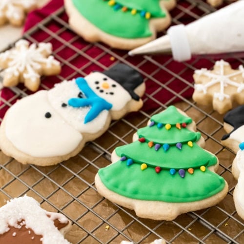 Royal icing on sugar cookies