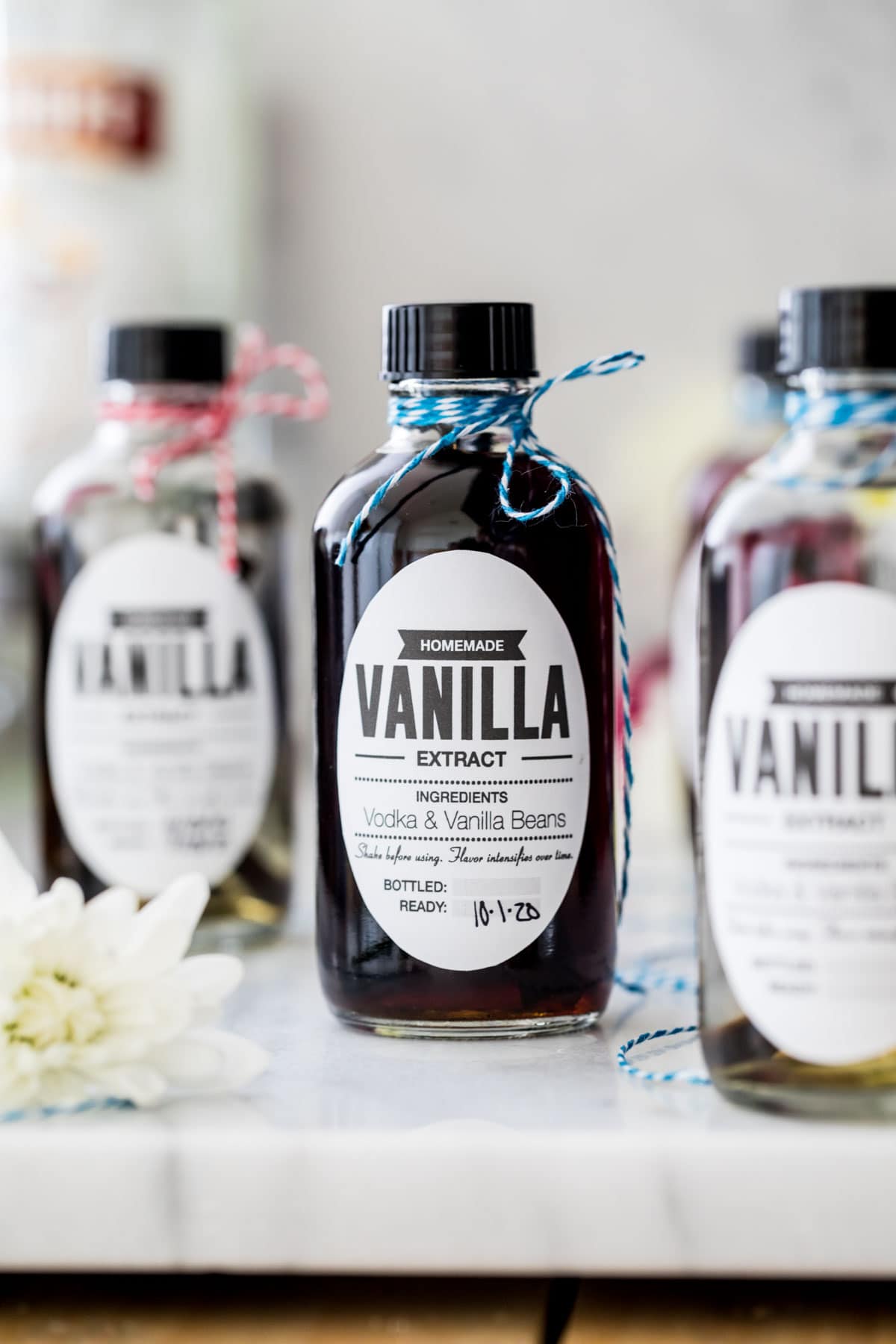 Finished bottle of homemade vanilla extract
