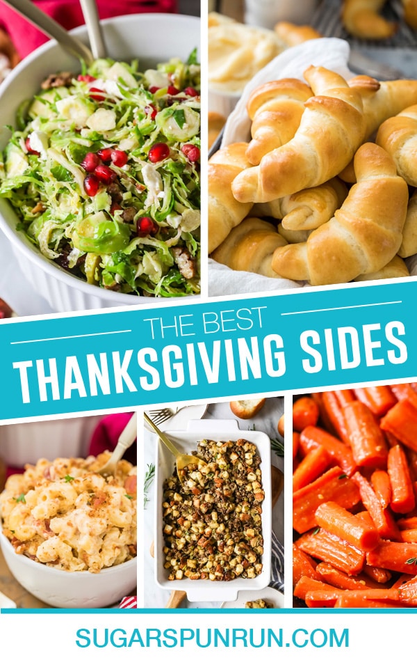 collage of thanksgiving side dishes