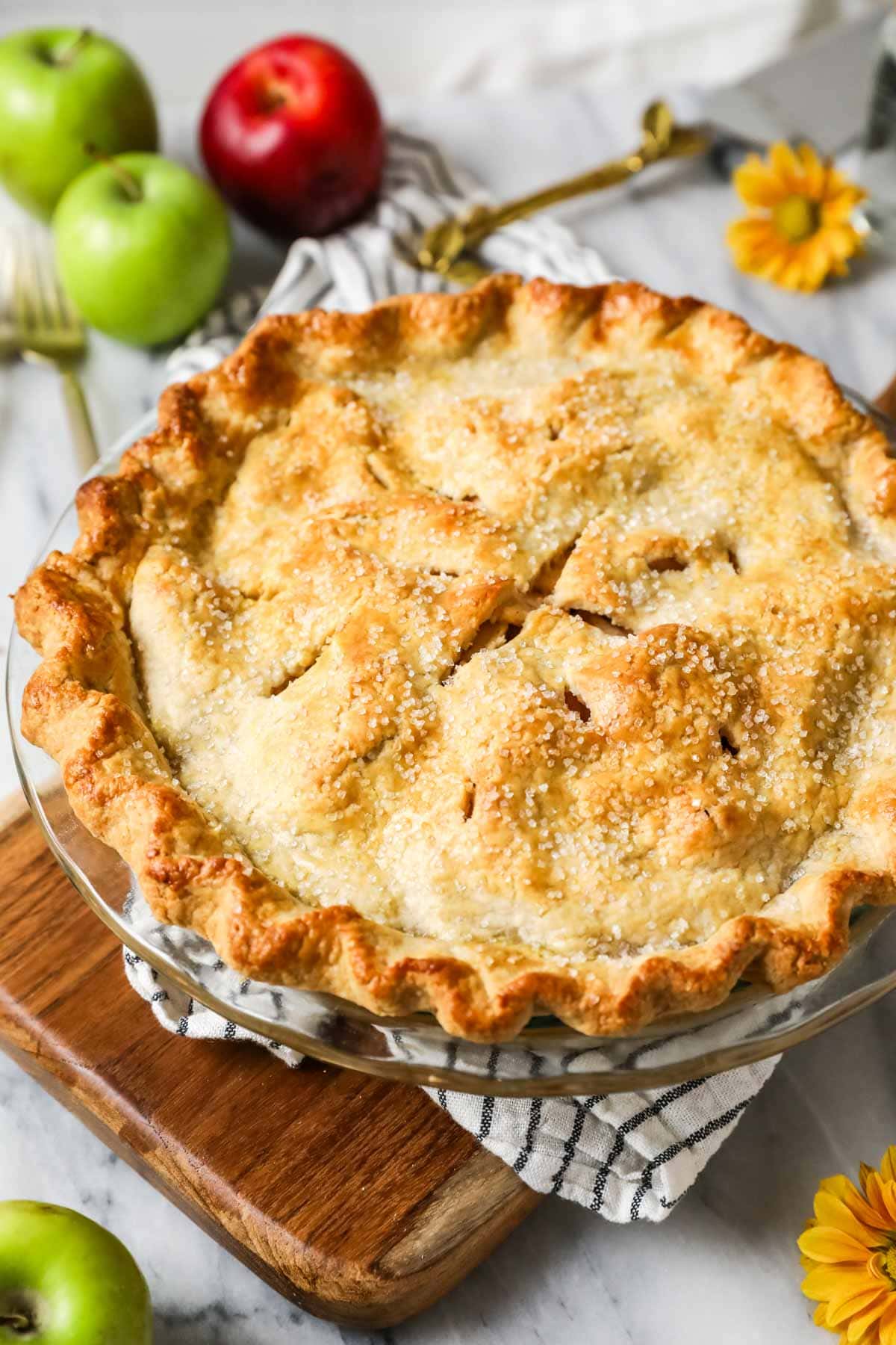 Pie made with a sourdough pie crust.